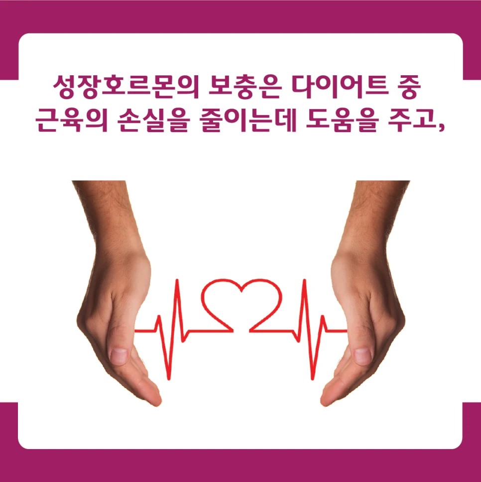 Growth hormone supplementation is described as helping reduce muscle loss during dieting.