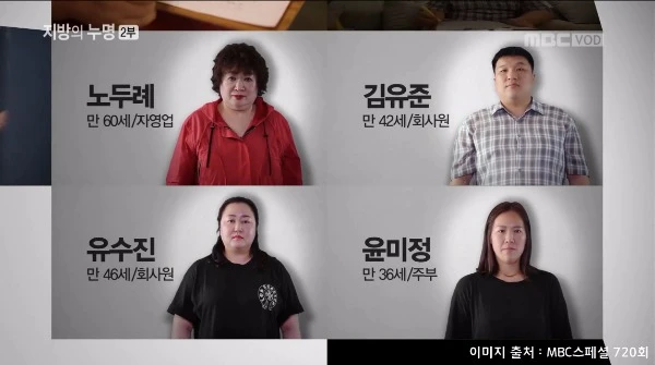 Four television participants