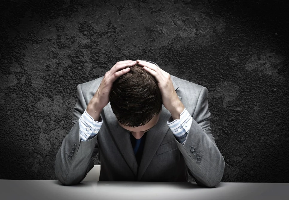 Person experiencing stress
